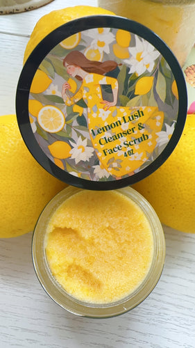 LEMON LUSH! Cleanser and Face Scrub in one.. smells like Lemon Meringue cupcakes!