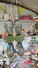 Load image into Gallery viewer, Dangle Crystal Earrings "SEAFOAM WISHES"